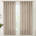 YoungsTex Dark Oatmeal Linen Curtains 63 Inch Length by YoungsTex