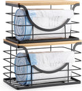 Extra Large Trash Bag Holder Under Sink 2 Pack Stackable Kitchen Storage by YAFFWA