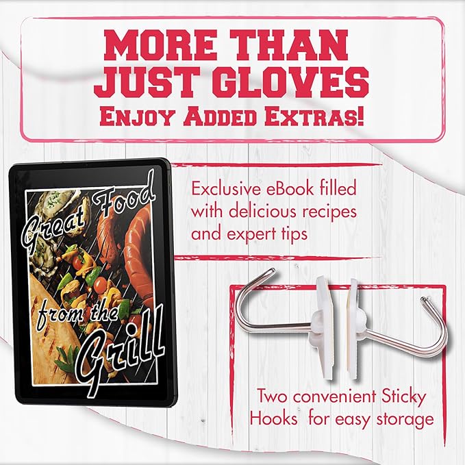 KITCHEN PERFECTION S Silicone Smoker Oven Gloves - Image 3