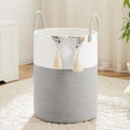 Laundry Basket, Woven Cotton Rope Laundry Hamper, 100L by Artfeel