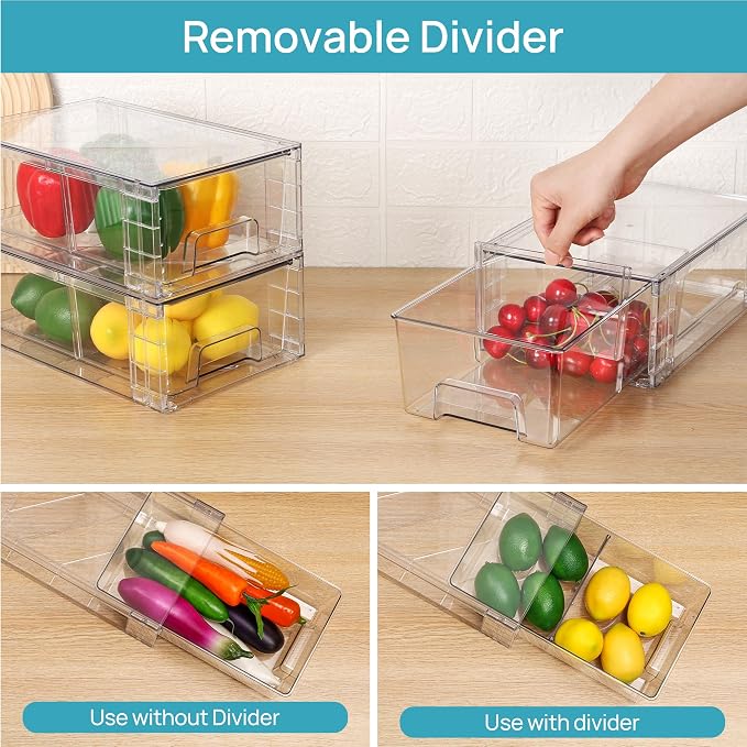 Vtopmart 10 Pack Stackable Storage Drawers, Easily Assemble Containers - Image 4