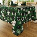 Gingham St Patricks Day Tablecloth Fabric by Essifunia