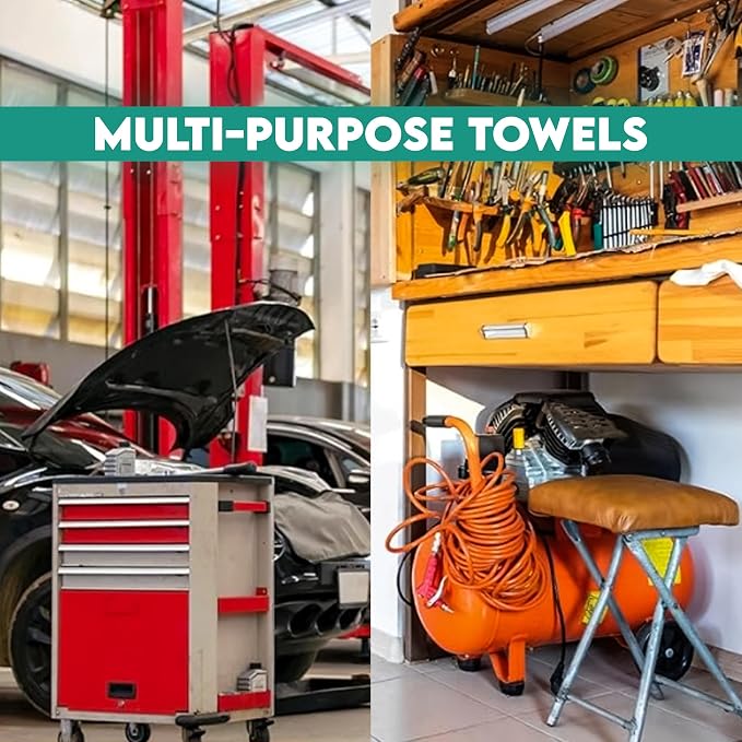 ZUPERIA Cotton Shop Towel – Multipurpose Cleaning Cloths Reusable Shop Rags - Image 8