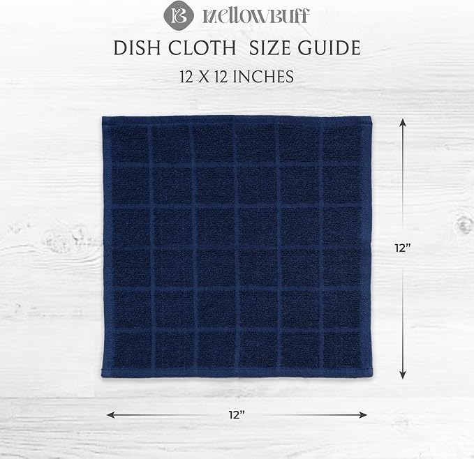 100% Cotton Terry Dish Cloth & Dish Towel, 6 Pack, Super Soft and Absorbent - Image 4