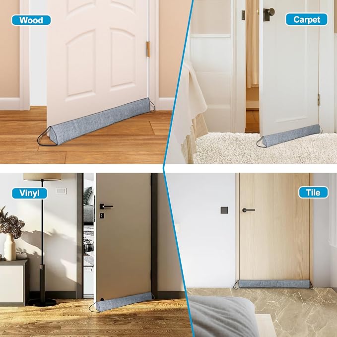 QUOLIX Triangle Under-Door Draft Stopper, 36 Inch Noise Blocker, Weighted - Image 6