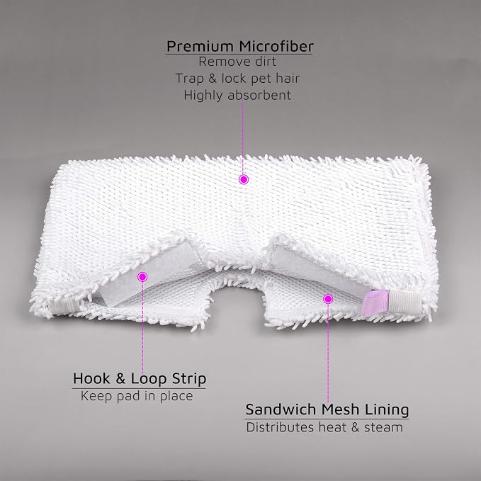 F Flammi 8 Count Steam Pocket Mop Replacement Pads - Image 3