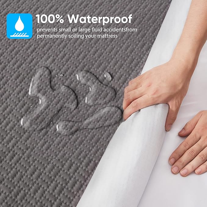 Hanherry 100% Waterproof Mattress Protector King Size - Image 3