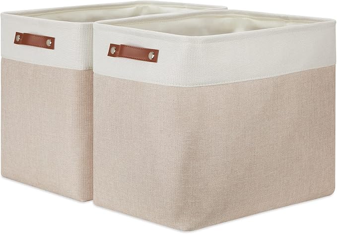 DULLEMELO Extra Large Storage Baskets, Fabric Storage Bins by DULLEMELO