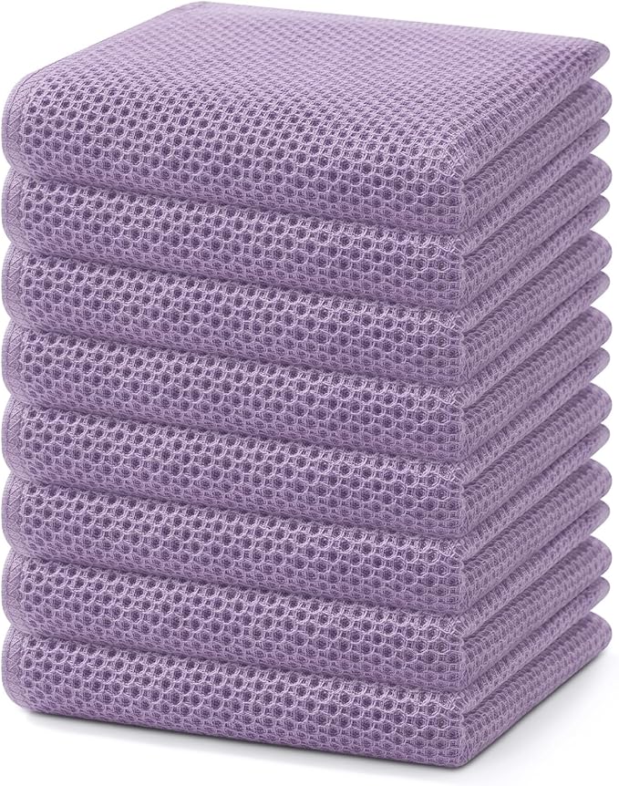 Homaxy 100% Cotton Waffle Weave Kitchen Dish Towels, Ultra Soft Absorbent Quick by Homaxy