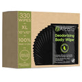 Alcala Deodorizing Body Wipes Individual Shower Wipes 100% Pure Biodegradable by Alcala