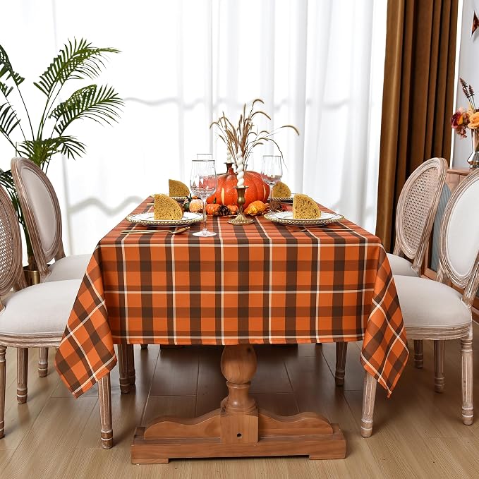 Waterproof Gingham Festive Tablecloth Fabric - Image 3