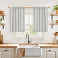 YoungsTex Light Grey Cafe Curtains 36 Inch Length by YoungsTex