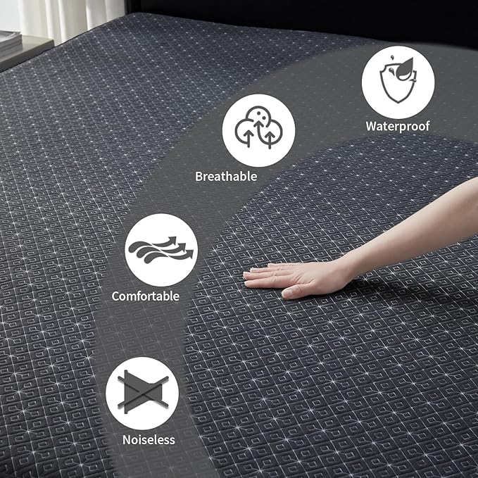 BEDLORE California King Mattress Protector, Waterproof Noiseless Mattress Cover - Image 2