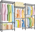 Heavy Duty Rolling Garment Rack 3 Tiers Adjustable Wire Shelving Clothes Rack by MEIGAOPLASTICANDMETALHKCOLIMITED