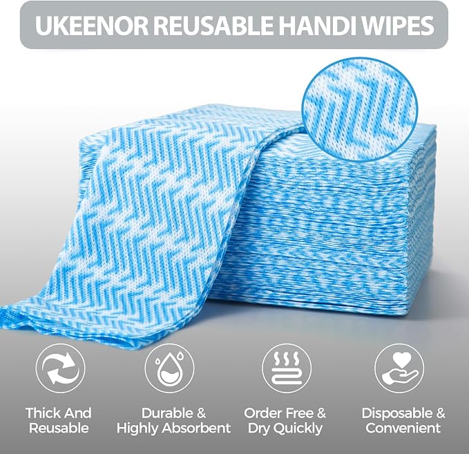Disposable Cleaning Cloths Dry Handi Wipes Reusable Dish Cloths Multi Use - Image 3