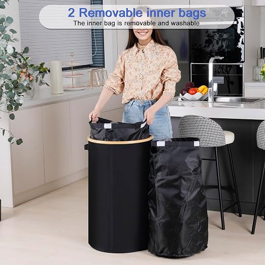 efluky Recycling Bin for Kitchen 100L, 26 Gallon Recycle Bins for Indoor - Image 3