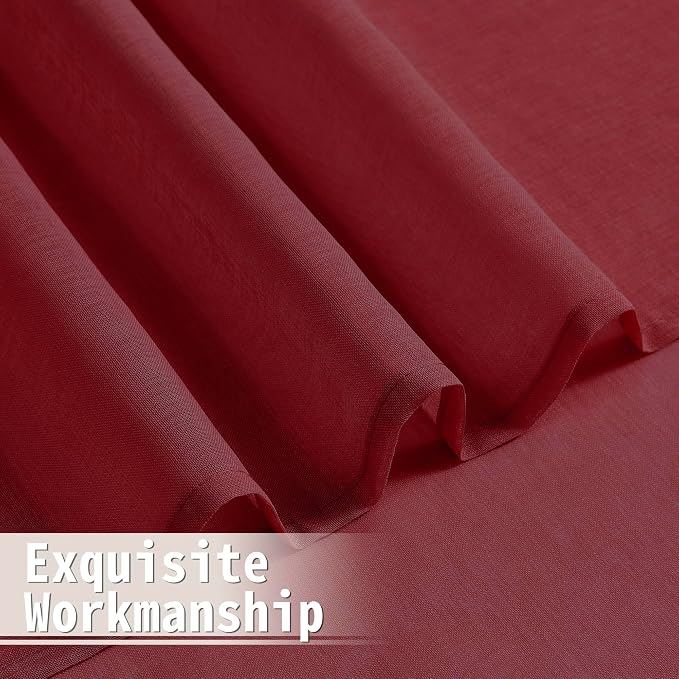 Tollpiz Small Sheer Door Curtain Closet Linen Textured Curtain Sheers Doorway - Image 8
