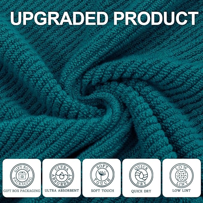VOOVA & MOVAS Bath Towels Set of 4, Large 30" x 56" - Image 2