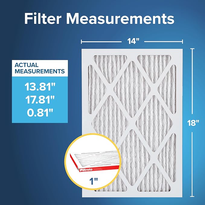Filtrete 14x18x1 AC Furnace Air Filter, MERV 11, MPR 1000, Micro Allergen - Image 2