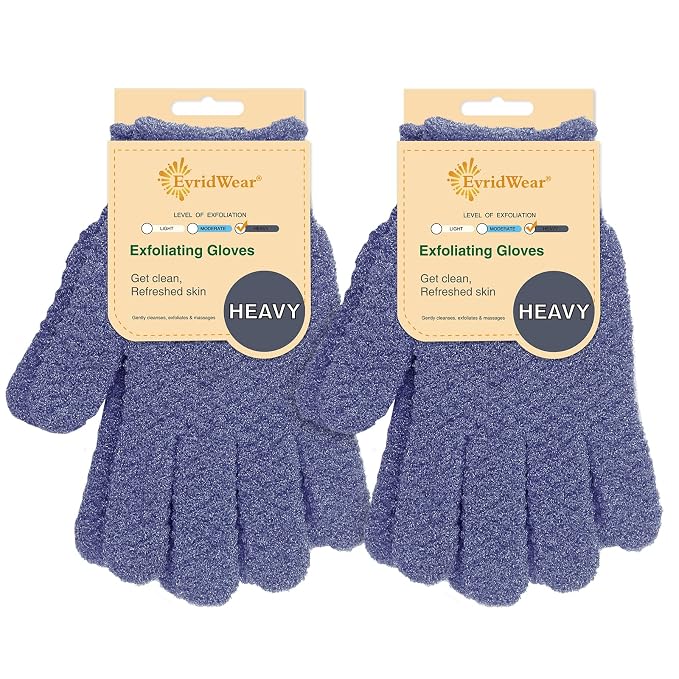 Evridwear Exfoliating Dual Texture Bath Gloves by Evridwear