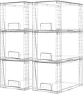 Vtopmart 6 Pack Large Stackable Storage Drawers, Easily Assemble Acrylic by Vtopmart