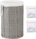 34.3 Gal Large Laundry Hamper Laundry Basket Round Handwoven Wicker Laundry by SETVSON