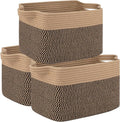 OIAHOMY 3 Pack Storage Basket for Organizing, Woven Basket Basket by MasterofSpaceOptimization