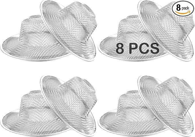 8PCS Metal Mesh Kitchen Sink Strainer, 4.41" Stainless Steel Slop Basket Filter by Beyoslf