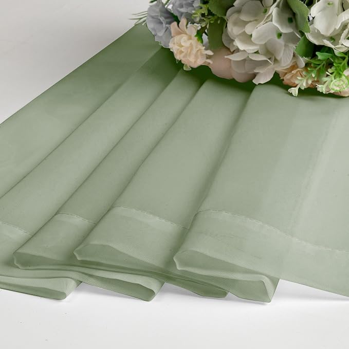 Chyhomenyc Sheer Window Valance Curtains, 42x14 Inches 2PCS, Light Filtering - Image 4