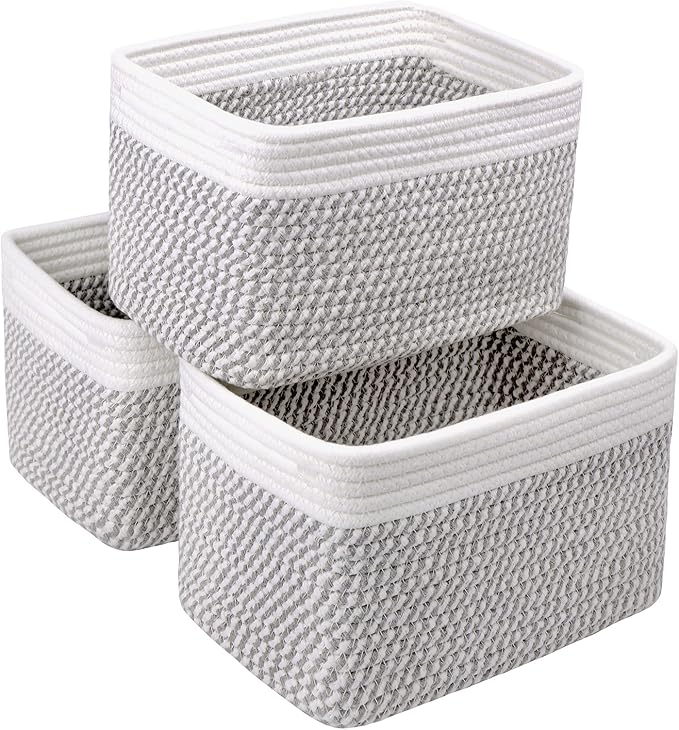 Small Cotton Rope Basket – Storage Bin by RRUNKA