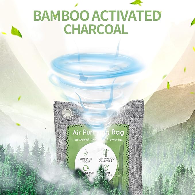 12 Pack Bamboo Air Purifying Bag, Activated Charcoal Bags Odor Absorber - Image 4