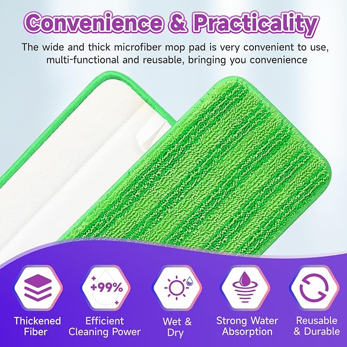 8 Pack Reusable Mop Pads Compatible - Image 3