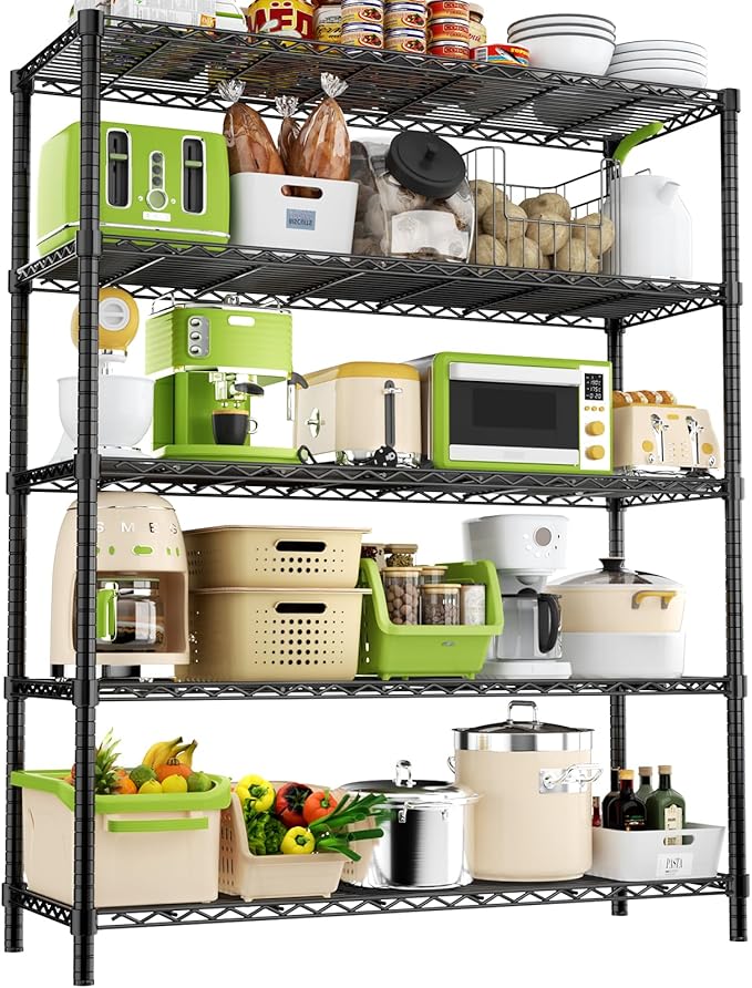 Storage Shelves, 5-Tier Adjustable Metal Industrial Utility Shelf Rack by Unknown