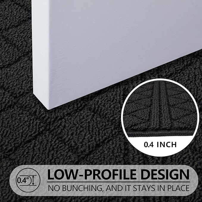 REFETONE Indoor Doormat, Front Back Door Mat 36"x59" Absorbent Rubber Backing - Image 3