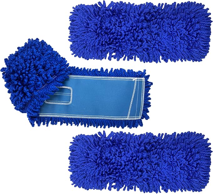 Kleen Handler 24 inch Microfiber Dust Mop | Medium Washable Commercial Mop Head by BisonLife
