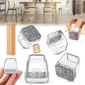 24PCS Extra Small Chair Leg Floor Protectors, Furniture Sliders, Chair Leg by Indemo