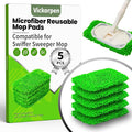 5 Pack Wet Mop Pads Refills for Swiffer Sweeper Mop Microfiber Reusable by Vickorpen