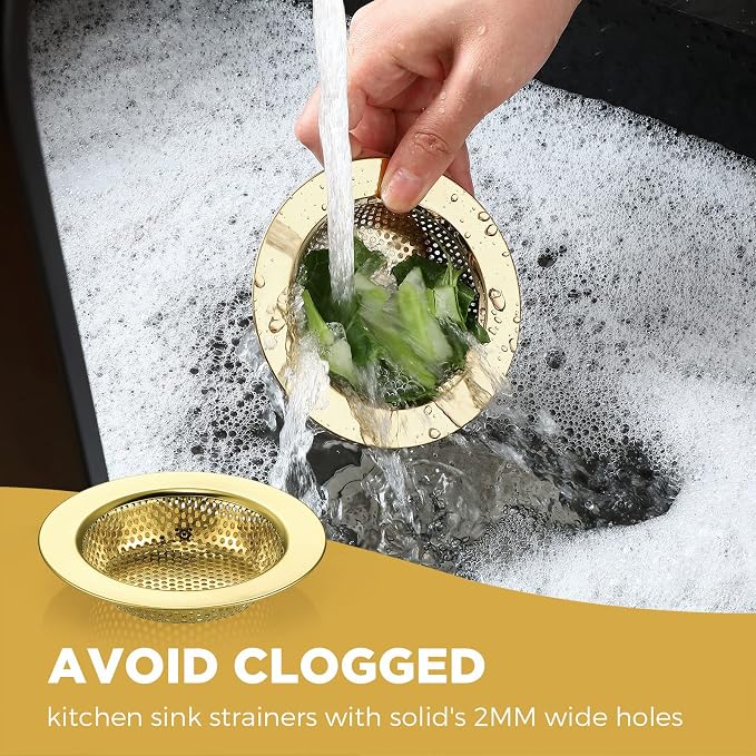 Retisee 2 Pcs Sink Strainer Stainless Steel Kitchen Sink Drain Strainer Basket - Image 5