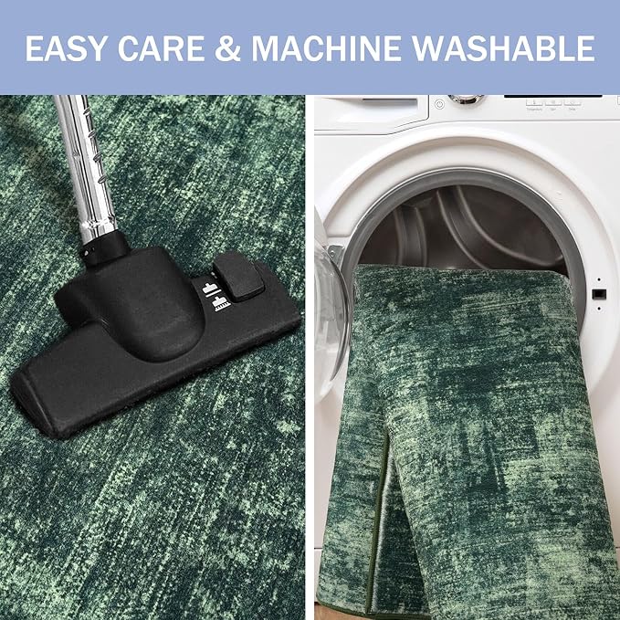 IOHOUZE Round Area Rug 5 Ft Circle Entryway Rugs Round Washable Door Mat Indoor - Image 3