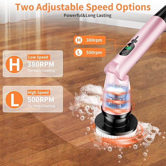 11 in 1 Electric Spin Scrubber Cordless Cleaning Brush 3 Adjustable Angles 2 - Image 3