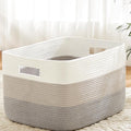 Blanket Basket, Rectangle Woven Baskets by Artfeel