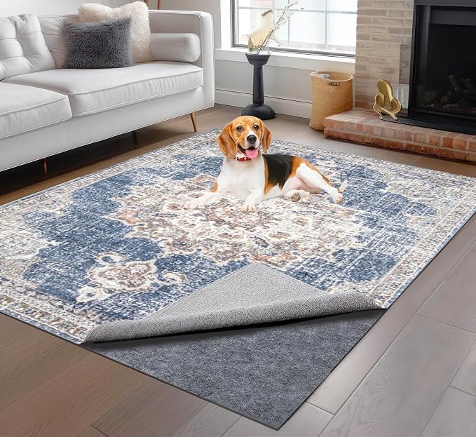 Non-Slip Rug Pads 6 x 9 ft, 100% Waterproof Extra Large Area Rugs Non Skid Rug by TUOTPE