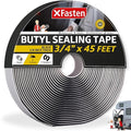 XFasten Butyl Tape RV Black, 3/4 in x 45 Ft, 1/8 in Thick EDPM Rubber Sealant by XFasten