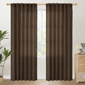 YoungsTex Brown Linen Curtains 80 Inch Length by YoungsTex