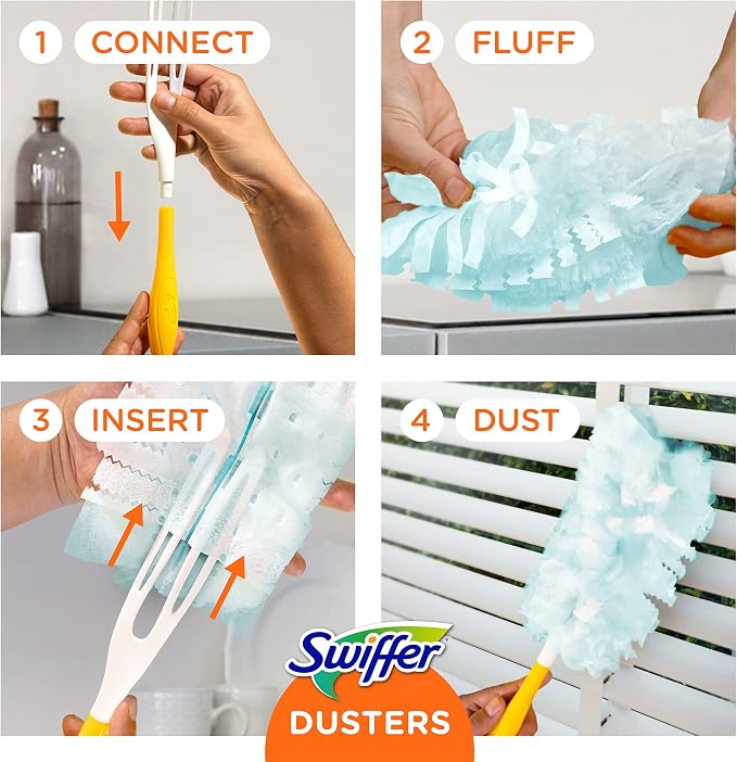 Swiffer Dusters Refill for Cleaning, Feather & Microfiber Duster Disposable - Image 7
