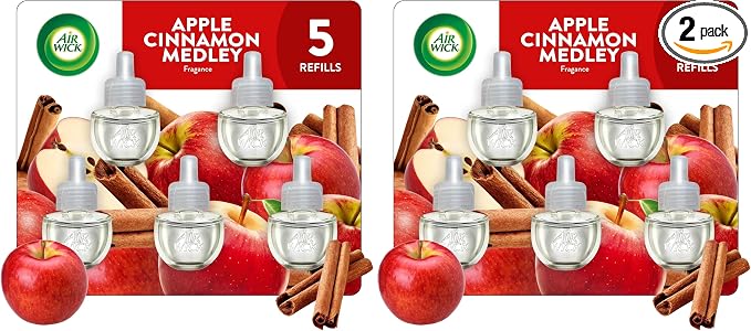 Air Wick Plug in Scented Oil Refill, Apple Cinnamon Medley, Air Freshener by AirWick