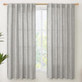 YoungsTex Dark Grey Linen Curtains 63 Inch Length by YoungsTex