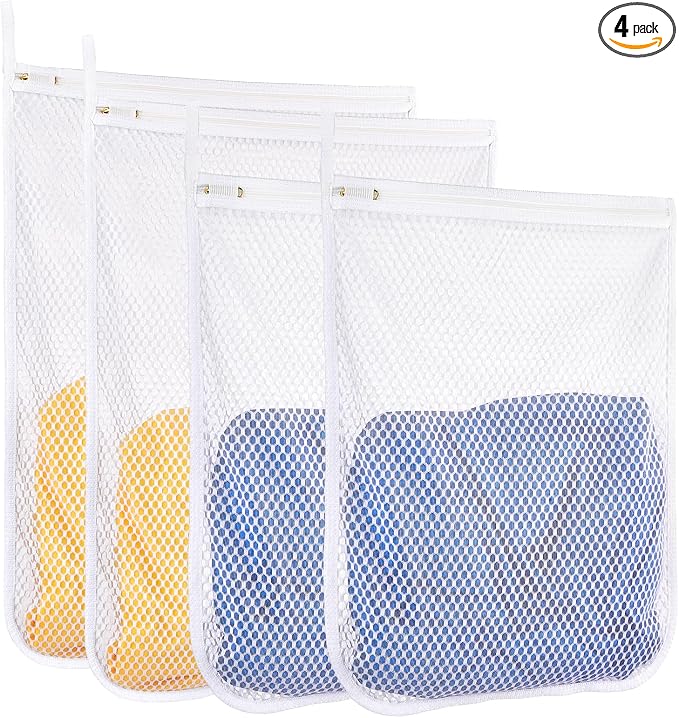 4 pcs Durable Honeycomb Mesh Laundry Bags by RoomyRoc