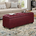 38 Inches long Wine red Ottoman Bench by Unknown