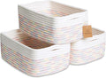 NaturalCozy 11.8"x8"x4.5” Rectangle Storage Baskets by NaturalCozy